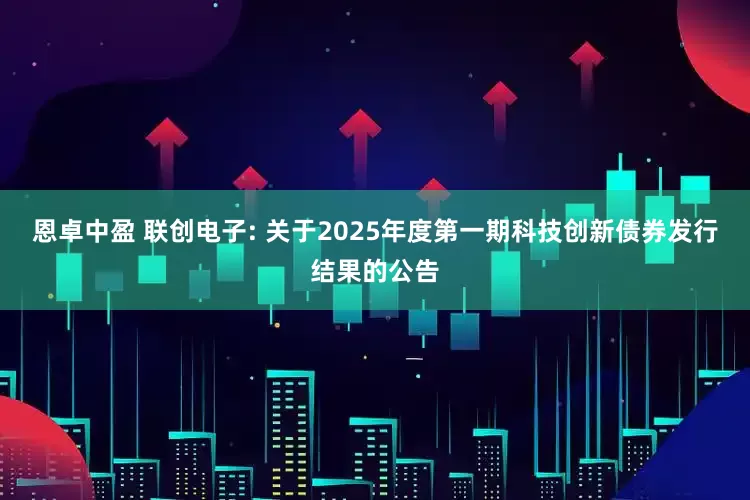 恩卓中盈 联创电子: 关于2025年度第一期科技创新债券发行结果的公告